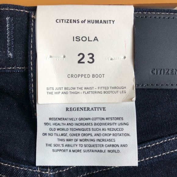 Citizens of Humanity Isola Cropped Boot Jeans Size 23 Solace Indigo Wash NWT NEW - Picture 15 of 15